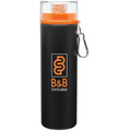 28 Oz. Matte Black/Orange H2go Trek Aluminum Water Bottle